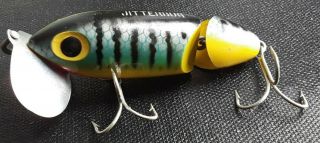 Vintage Jointed Fred Arbogast Jitterbug Akron Ohio Perch Fishing Lure