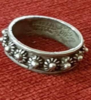 Vintage Sterling Silver Mexico Taxco Artist Stamped Ring Size 6