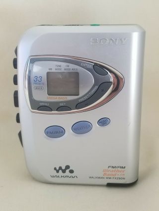 Vintage Sony Wm - Fx290w Walkman Am/fm Radio Cassette Portable Tape Player