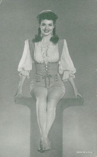 Geraldine Brooks - Hollywood Starlet Beauty Pin - Up 1950s Arcade/exhibit Card