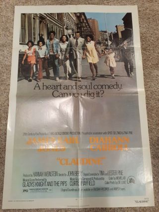 Claudine - 1974 James Earl Jones One Sheet Movie Poster