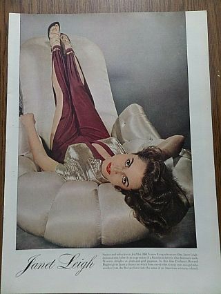 1951 Movie Article Ad Janet Leigh Seductive In Jet Pilot