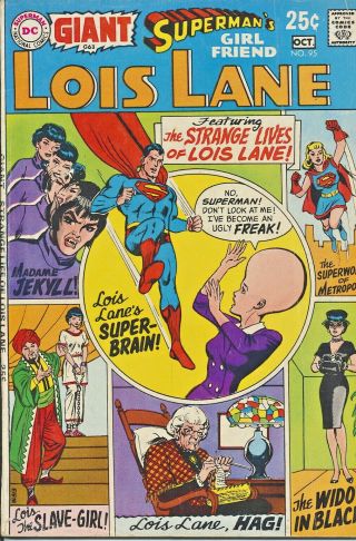 Lois Lane Comic Book 95 Dc Superman Golden/silver Age Rare Vintage Nr