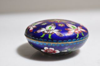 Small Vintage Chinese Cloisonne Bowl With Lid