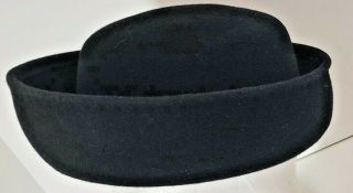 Vintage Women ' s TNL Neumann Endler Brim 100 Wool Hat Black Size 6 - 7 2