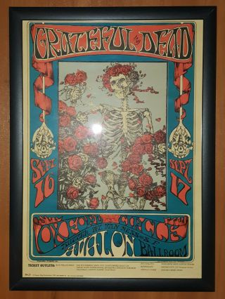 Grateful Dead 1966 Avalon Ballroom Concert Poster Fd 26 (3) 3rd Print