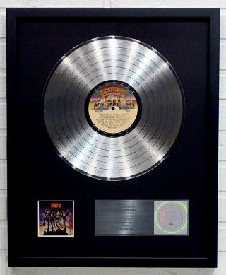 Kiss Destroyer Authentic Riaa Platinum Record Award Gene Simmons / Paul Stanley