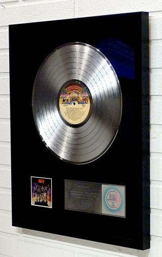KISS DESTROYER Authentic RIAA PLATINUM RECORD AWARD Gene Simmons / Paul Stanley 3