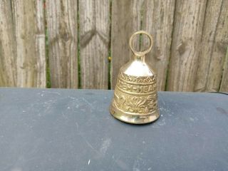 Vintage Solid Brass Bell Animals Scene " Vocem - Meam - A - Ovime - Tangit "