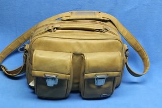 Vintage Marsand Brown Leather Camera Shoulder Bag Made In Usa