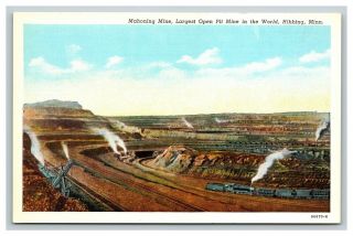 Vintage Postcard Minnesota,  Mahoning Mine,  Largest Open Pit Mine,  Hibbing Mn