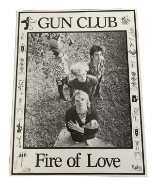 Gun Club Fire Of Love Promo Poster Ruby Vintage Punk