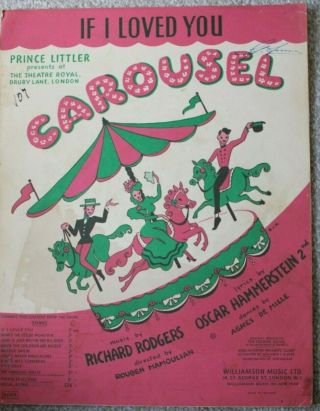 If I Loved You Carousell Vintage Sheet Music