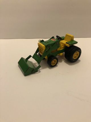 Vintage Tonka Farm Tractor With Front End Loader Yellow And Green 811002