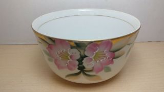 Vintage Noritake Azalea Pattern Cranberry Bowl 5 1/4 Inches