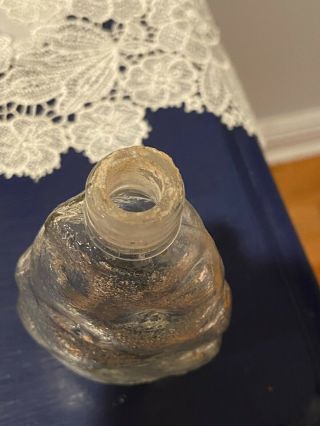 1800 ' s Antique Rare POTATO WHISKEY FLASK Bottle,  Ground Lip,  Vintage Glass, 3