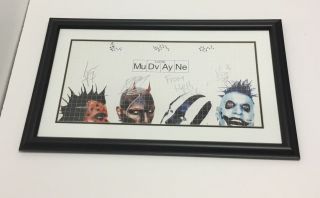 Mudvayne Autographed Signed Promo Poster Full Band Psa/dna Framed Chad Gray Rare