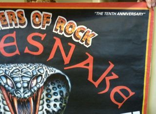 1990 Monsters Of Rock Huge 40x60 Concert Poster 100 Real Aerosmith Whitesnake 3