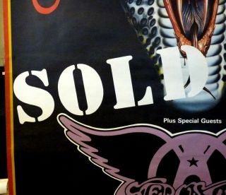 1990 Monsters Of Rock Huge 40x60 Concert Poster 100 Real Aerosmith Whitesnake 4