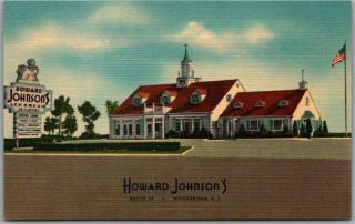 Vintage Woodbridge Nj Postcard Howard Johnson 