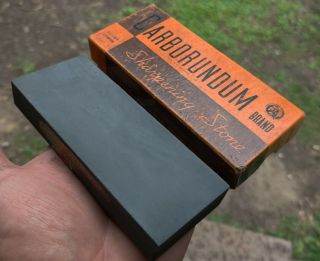 Vintage Carborundum Sharpening Stone Hone Razor Knife Tool Iob 111