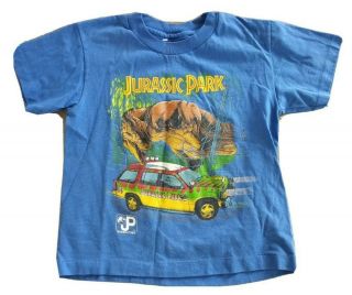 Vintage 90s Jurassic Park T Shirt 1993 Kids/youth/boys Movie Single Stitch T - Rex