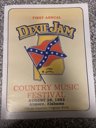 Vintage 1st Annual Dixie Jam Atmore Alabama Program 1982