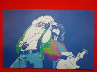 Led Zeppelin Page & Plant : Artwork Peter Marsh - 1975 - Oils On Paper