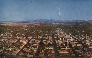 Phoenix Arizona Aerial View Vintage 1940s Postcard H02