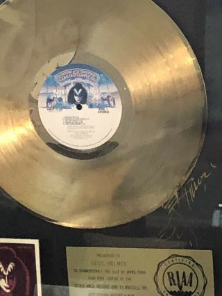 KISS Gene Simmons solo Lp RIAA Record Award Casablanca Records SIGNED BY GENE 6