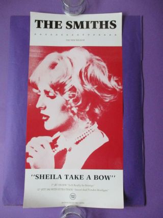 The Smiths Sheila Take A Bow Promo Poster 1987 Uk Rough Trade 24 " X12 "