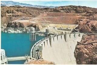 Hoover Dam Nevada Arizona Bureau Of Reclamation Project Vintage Postcard A07