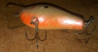 VINTAGE BAGLEY ' S BALSA B - 3 EARLY ALL BRASS WINTER HAVEN CRANKBAIT FISHING LURE 2