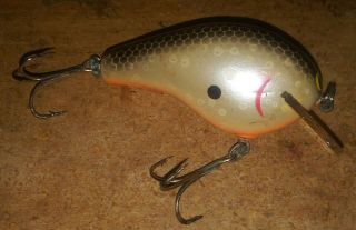 VINTAGE BAGLEY ' S BALSA B - 3 EARLY ALL BRASS WINTER HAVEN CRANKBAIT FISHING LURE 3