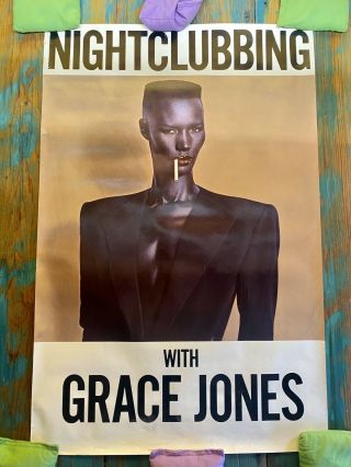Rare - 1981 Grace Jones - Night Clubbing - Promo Poster - Island Records - 23x35