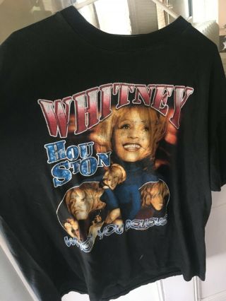 Vintage Whitney Houston When You Believe My Love Is Your Love 1999 Tour Shirt