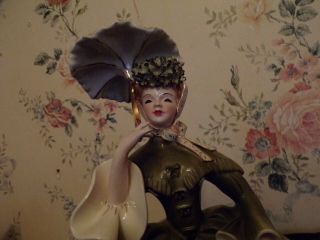 Vintage 1953 Florence California Ceramics Figurines Vivian W Umbrella