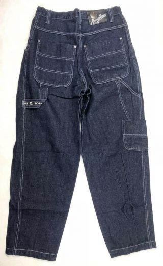 Vintage 90’s Karl Kani Black Mens Carpenter Baggy Hip Hop Jeans Size 30x32 2