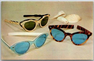 Vintage Nyc Advertising Postcard Purdy Optician 506 Madison Ave 1950s Eyeglasses