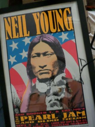 Pearl Jam Neil Young - 1993 - Concert Poster High Bear Frank Kozik 2