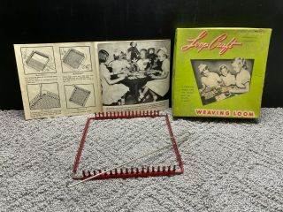 Vintage Nelly Bee Products Loop Craft Yarn Weaving Loom 101 Iob W/ Instruction