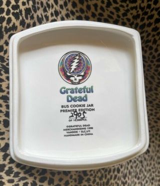 Grateful Dead Ceramic School Bus Cookie Jar 1998 Premier Limited Edition 3