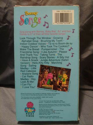 Barney - Barney Songs (VHS,  1995) Vintage Kids - 3