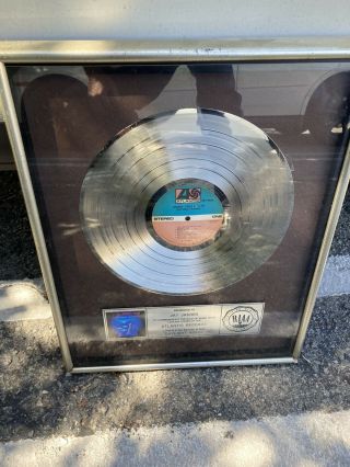 Authentic Riaa Platinum Record Award Crosby Stills Nash