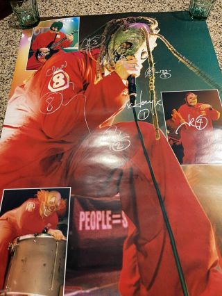 Slipknot Poster Autographed By 9 Members (0 Through 8 Including Gray Jordison)