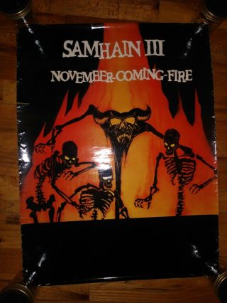 Samhain November Coming Fire Promo Poster 1986 Danzig Misfits