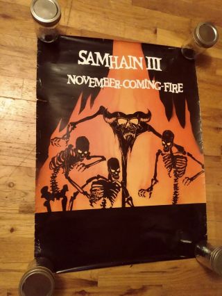 samhain november coming fire promo poster 1986 danzig misfits 2