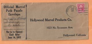 Hollywood Marvel Products Co 1932 Vintage Advertising Cover