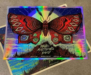 Dave Matthews Band Charlotte 2021 Rainbow Foil Poster Jeff Soto /65 Dmb
