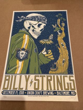Billy Strings Poster Union Craft Brewing Baltimore 2018 Signed/numbered /16
